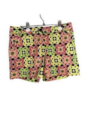 Crown & Ivy Pink Yellow Floral Print Shorts Women’s Sz 4 Beach Summer Cruise